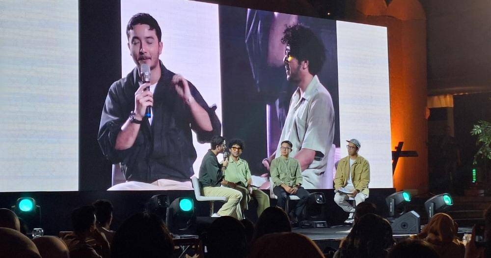 Kunto Aji dalam acara yang diselenggarakan Kahf dengan tajuk 'Hidupkan #DetikDetikBerKahf' di Hallf Pati Unus, Jakarta pada Kamis (14/3/2024). - Popmama.com/Argya D. Maheswara